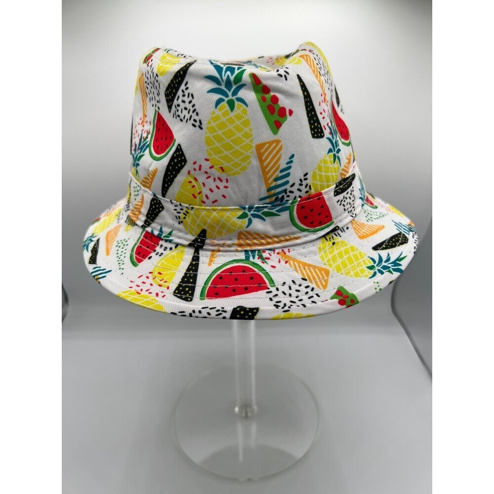 Tropical Fruit Bucket Hat Pineapple Watermelon Summer Beach Cap Size 58